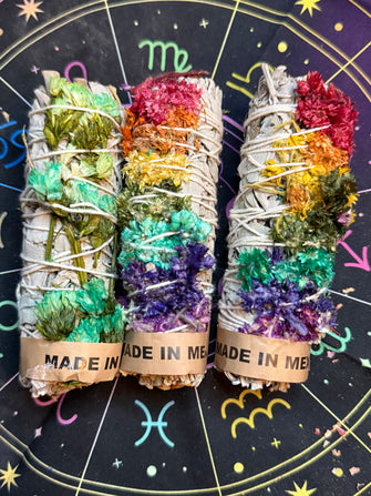 Sage Colorful Cleansing Smudge Stick