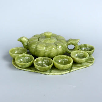 Natural Jade Teapot Tea Set