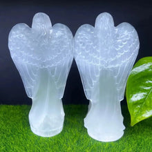 Natural Selenite Guardian Angel Figurine