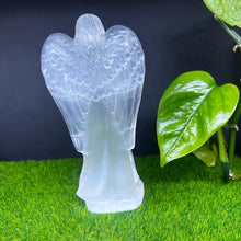 Natural Selenite Guardian Angel Figurine
