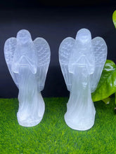 Natural Selenite Guardian Angel Figurine