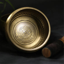 Gold Tibetan Singing Bowl Set