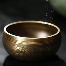 Gold Tibetan Singing Bowl Set