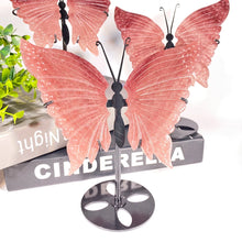 Strawberry Quartz Butterfly Decor