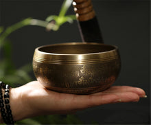 Gold Tibetan Singing Bowl Set