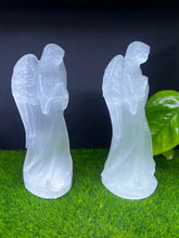 Natural Selenite Guardian Angel Figurine