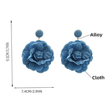 Denim Flower Earrings