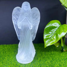 Natural Selenite Guardian Angel Figurine