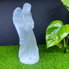 Natural Selenite Guardian Angel Figurine