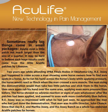 Pain And Inflammation Relief Acu Life Patches For Horses