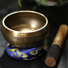 Gold Tibetan Singing Bowl Set